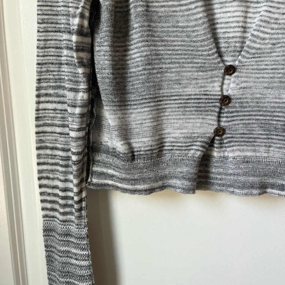Lucky Brand gray striped cardigan size XS - Picture 6 of 6